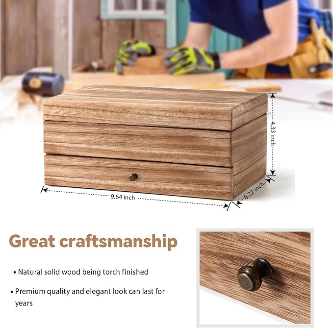 2 Layer Wooden Jewelry Box Organizer best