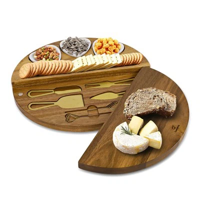 Odhalení, jak se stane sada desky Acacia Wood Charcuterie.